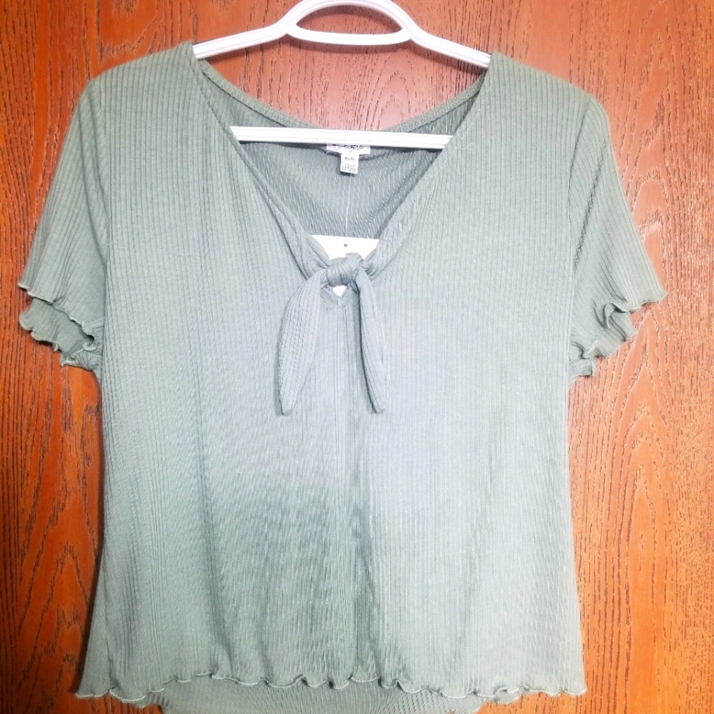 Light Navy Green Blouse